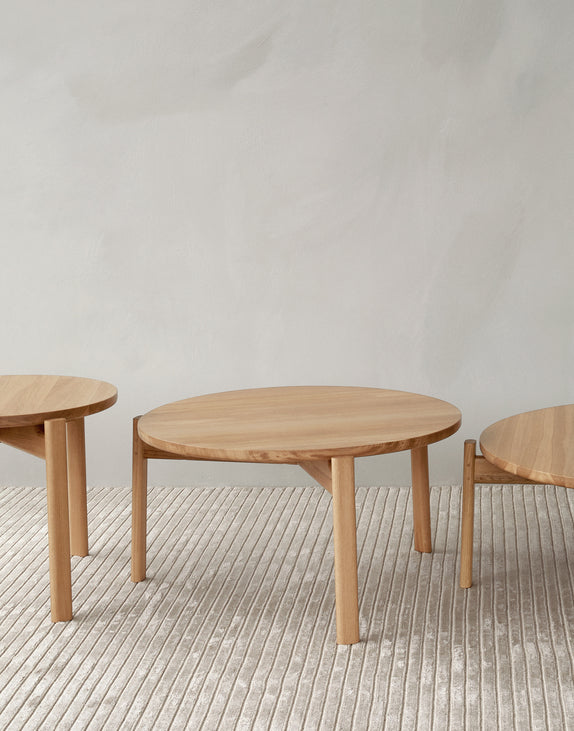 Passage Lounge Table, Ø70, Natural Oak