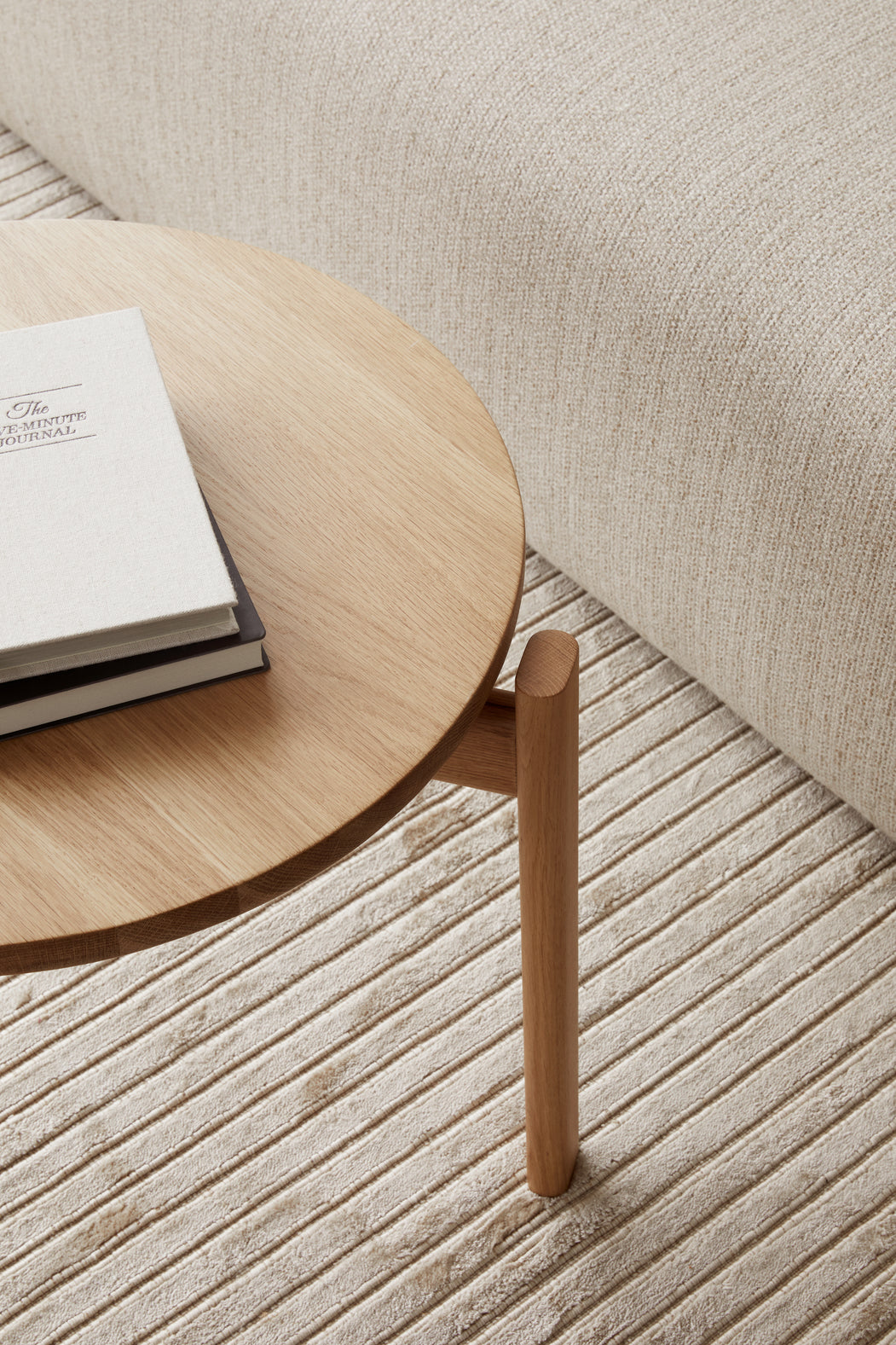Passage Lounge Table, Ø70, Natural Oak