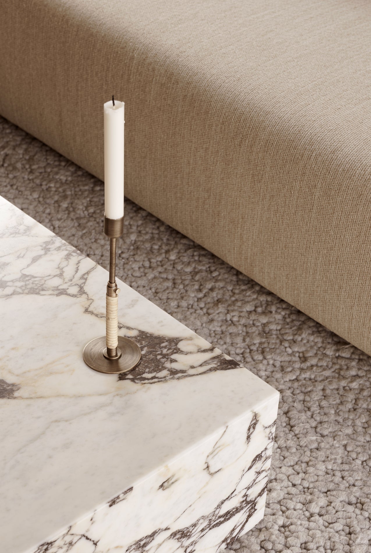 Duca Candleholder, Bronzed Brass