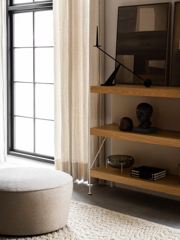 Interconnect Candle Holder, Polished Brass