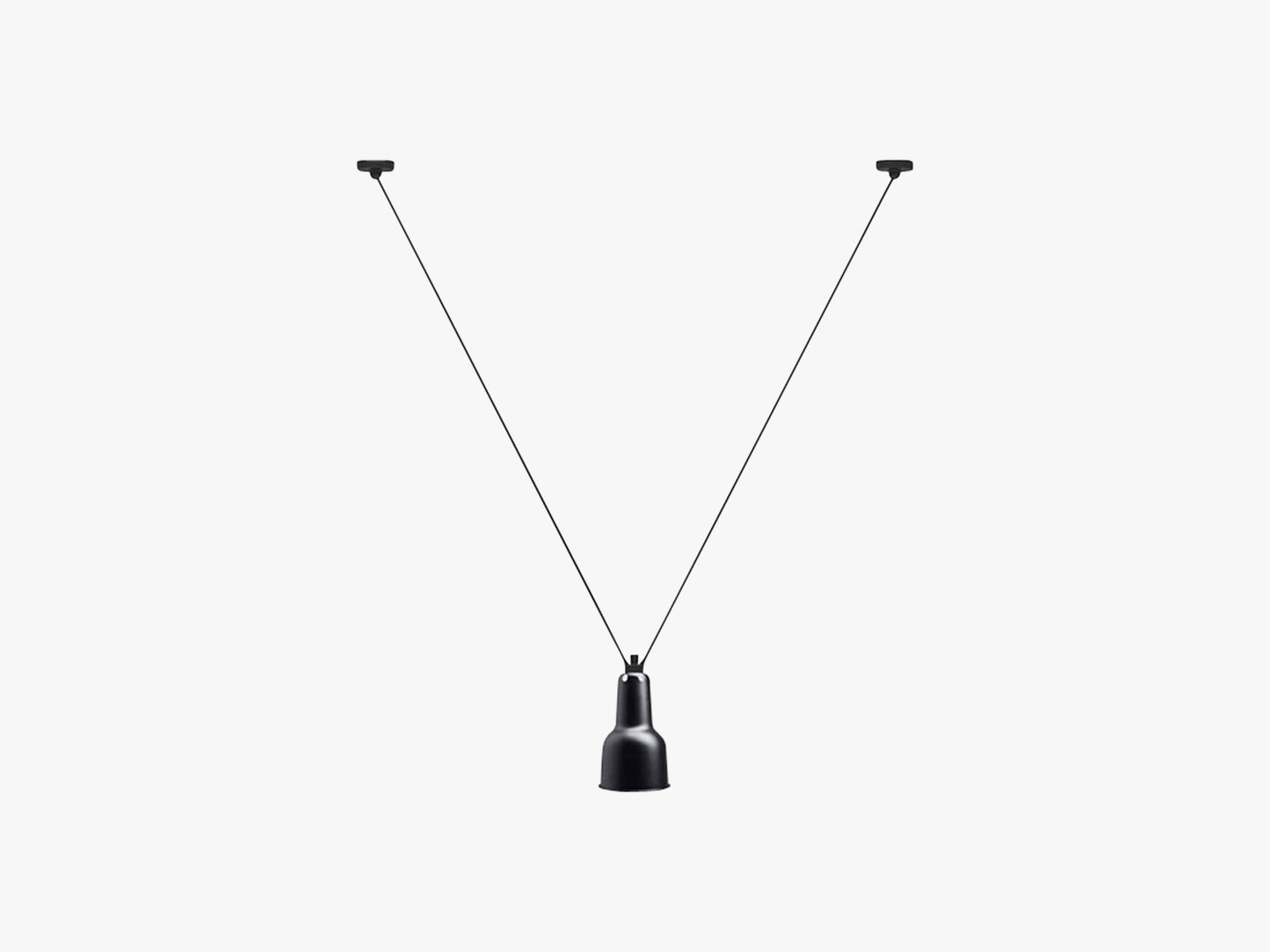 Lampe Gras N323 OC Pendel, Mat Sort