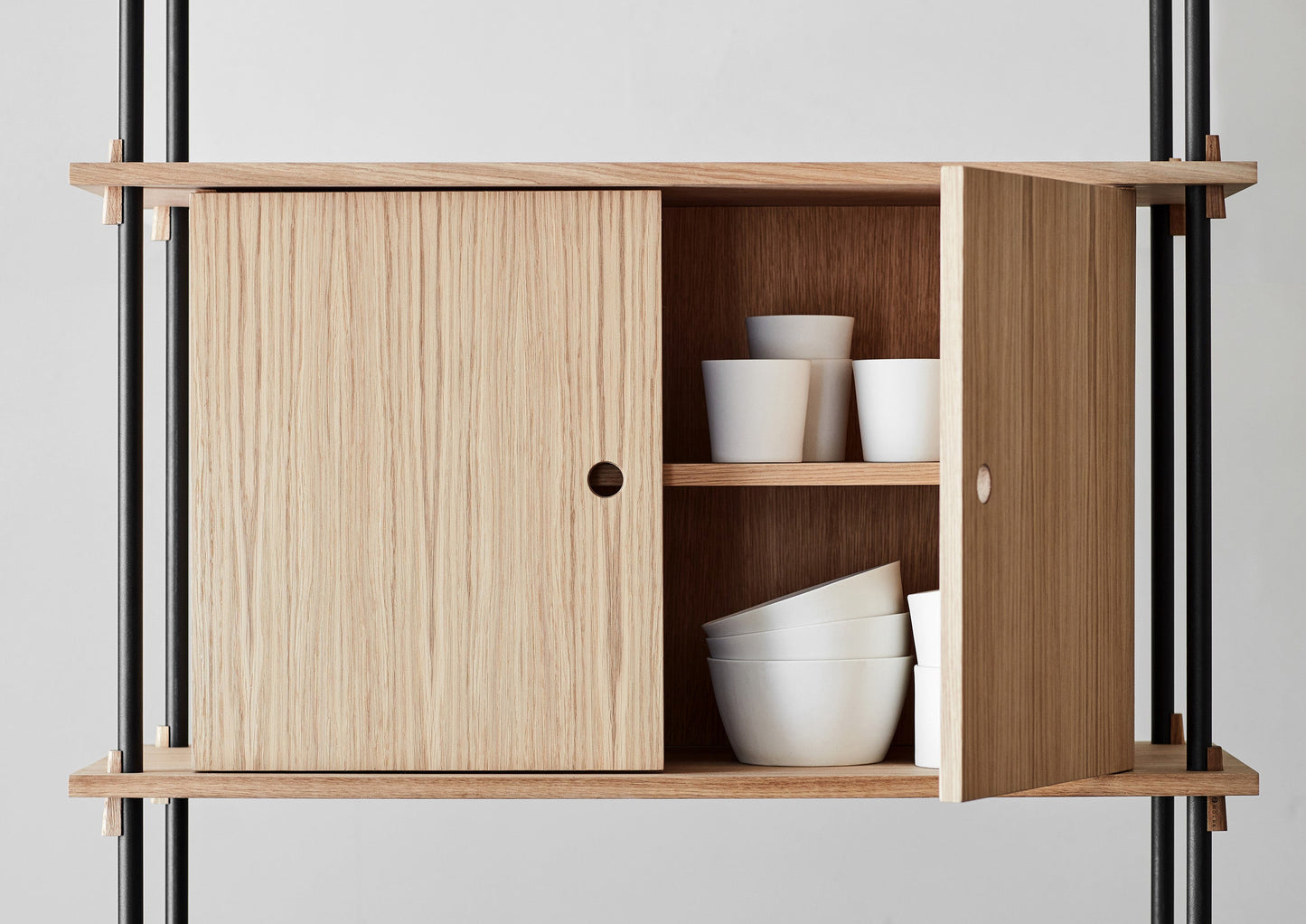 Shelving System – 22002G, Oak/Black