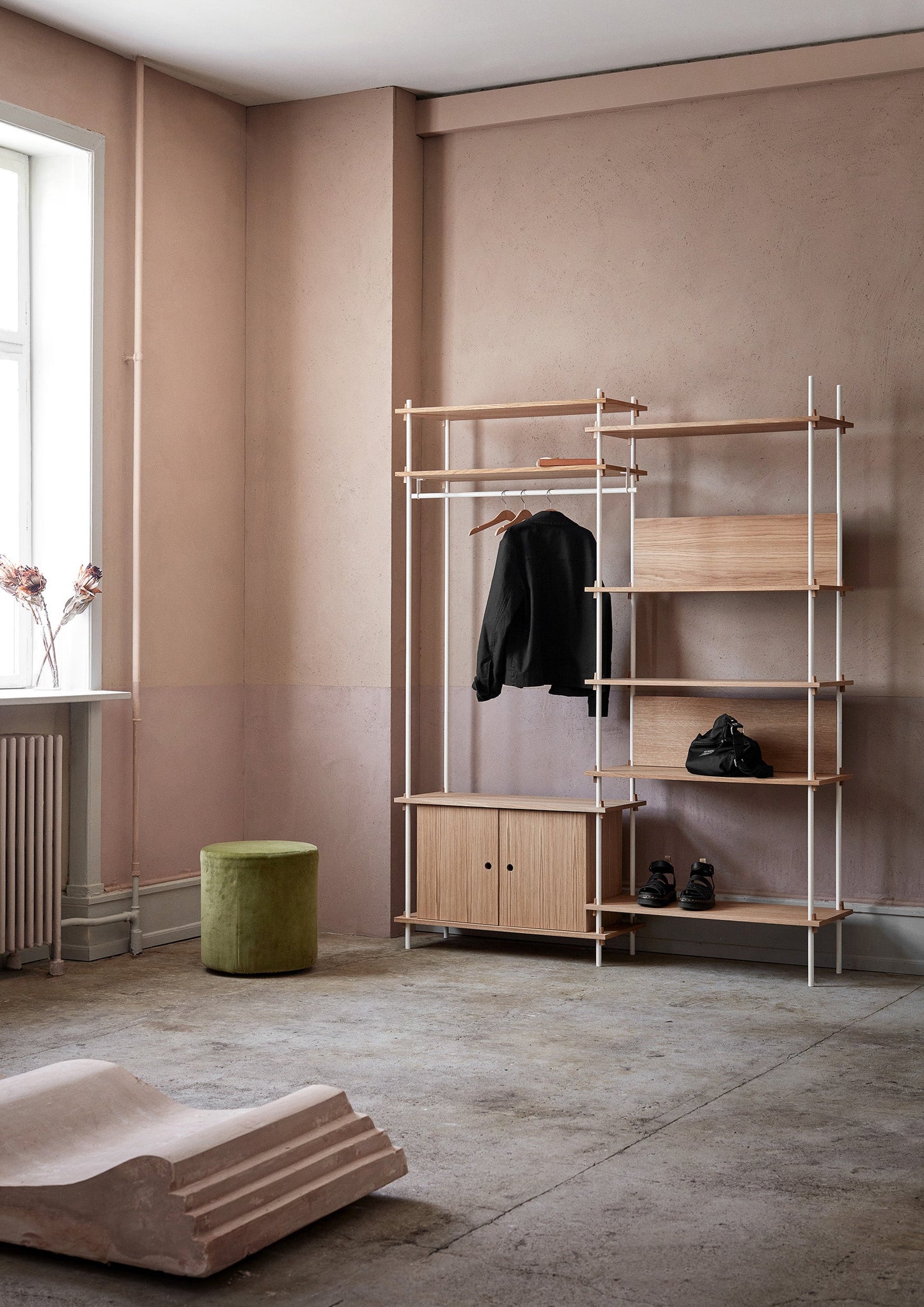 Shelving System – 22002G, Oak/White