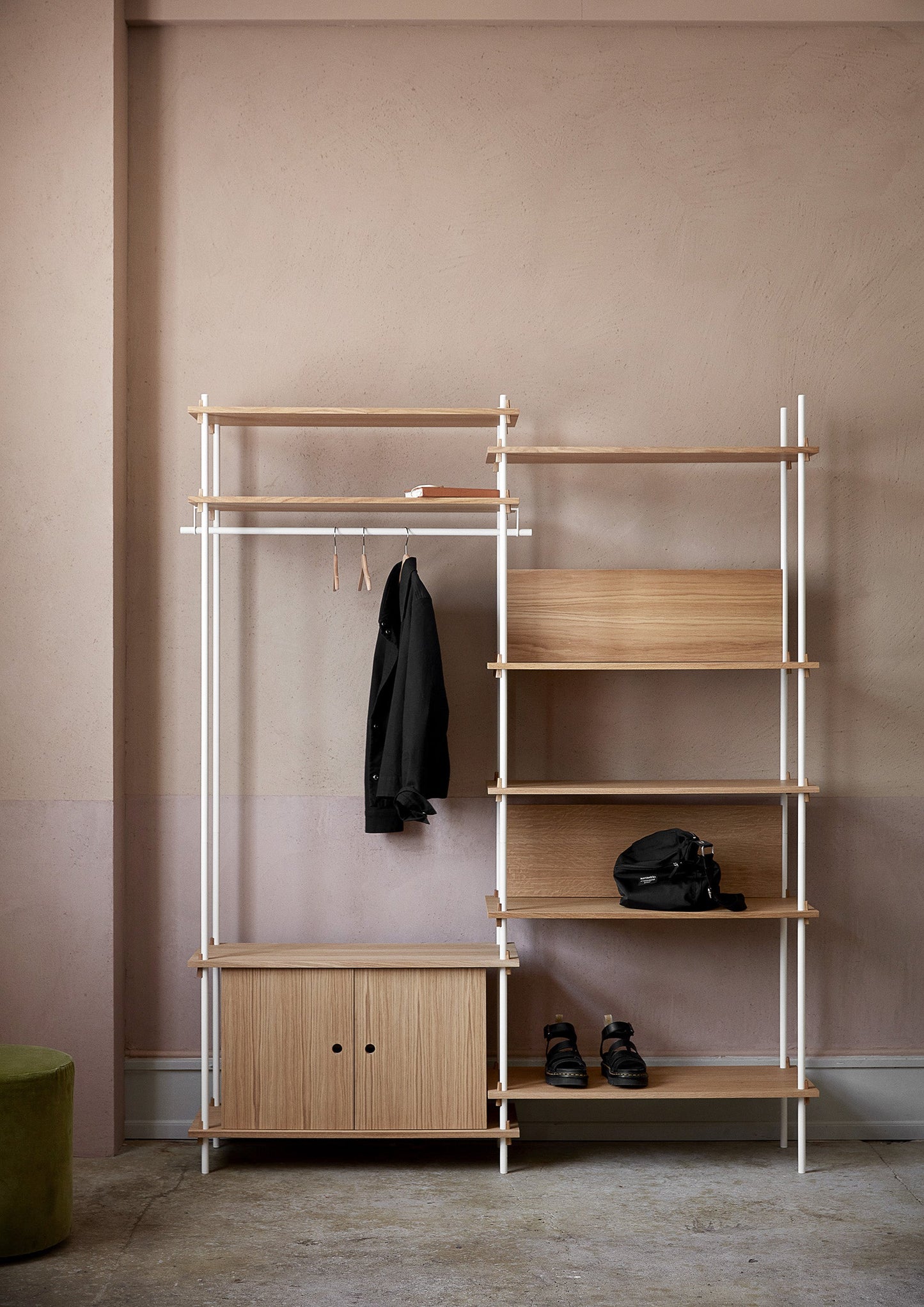 Shelving System – 22002G, Oak/White
