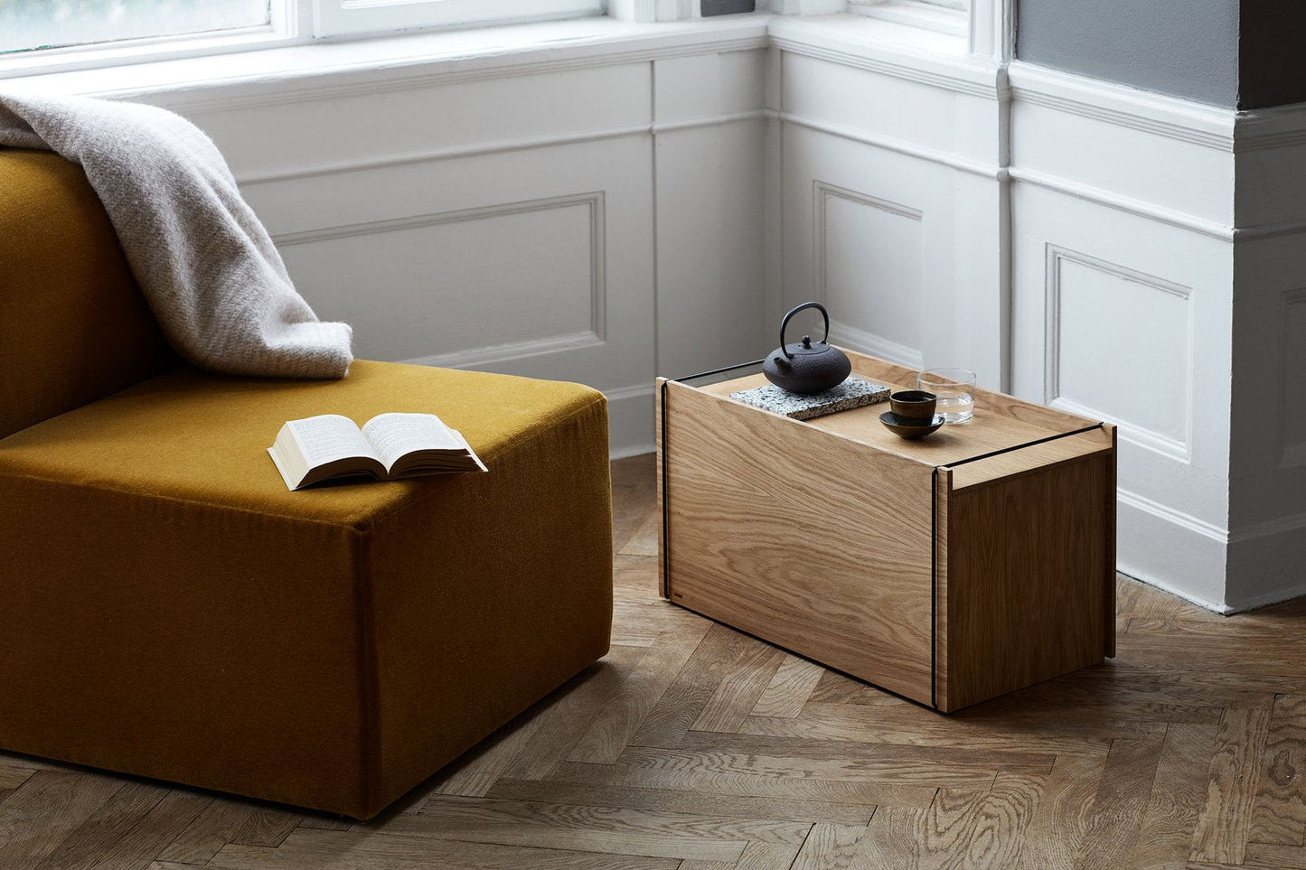 Lid Storage Box, Oak