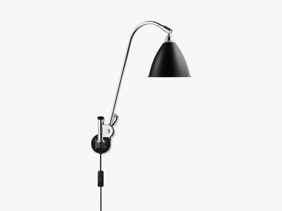 Bestlite BL6 Wall Lamp - Ø16 - Crome Base, Black