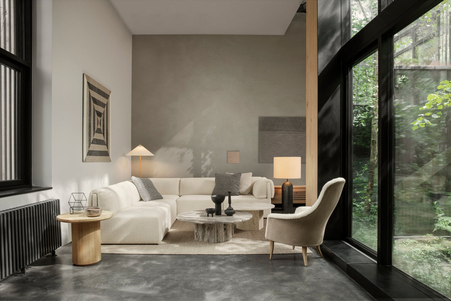 Epic Coffee Table - Red Travertine, Ø110