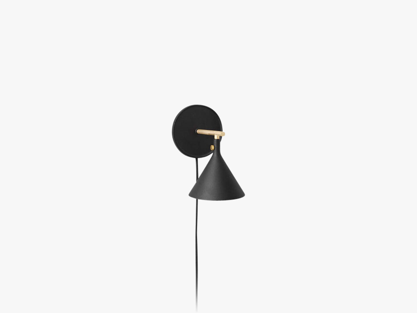 Cast Sconce Lamp w Diffuser, Black