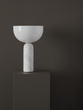 Kizu Table Lamp, White Marble, Large