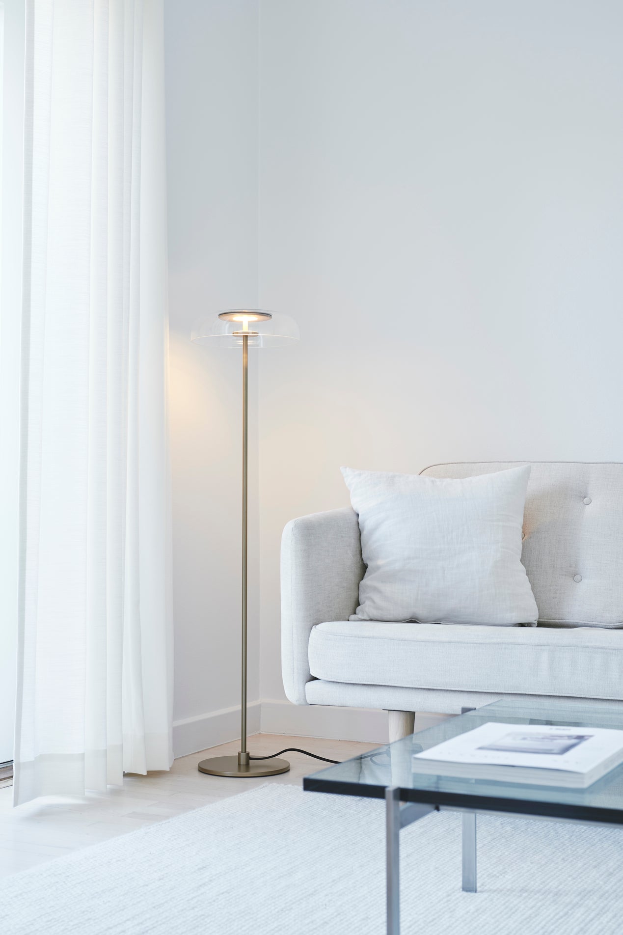 Blossi Floor, Ø29, Nordic gold/clear