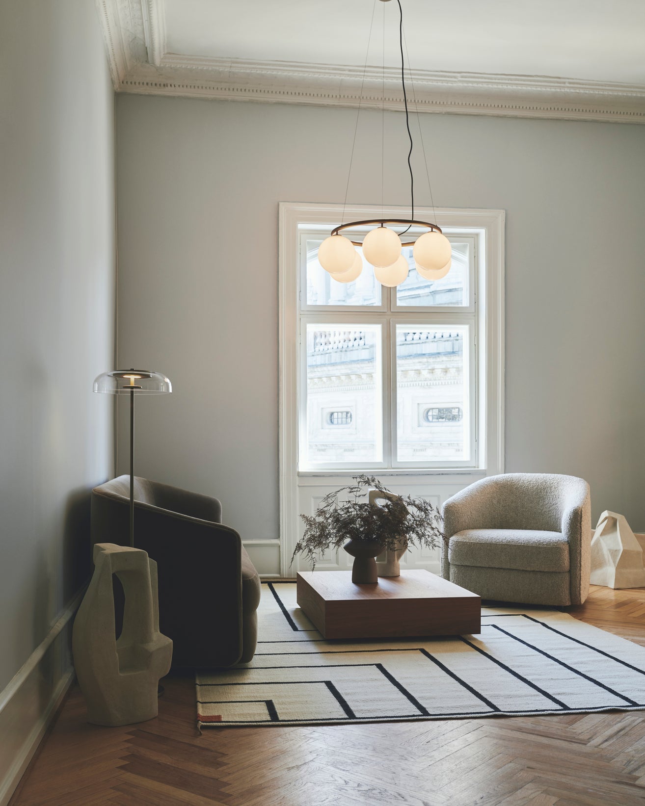 Blossi Floor, Ø29, Nordic gold/clear