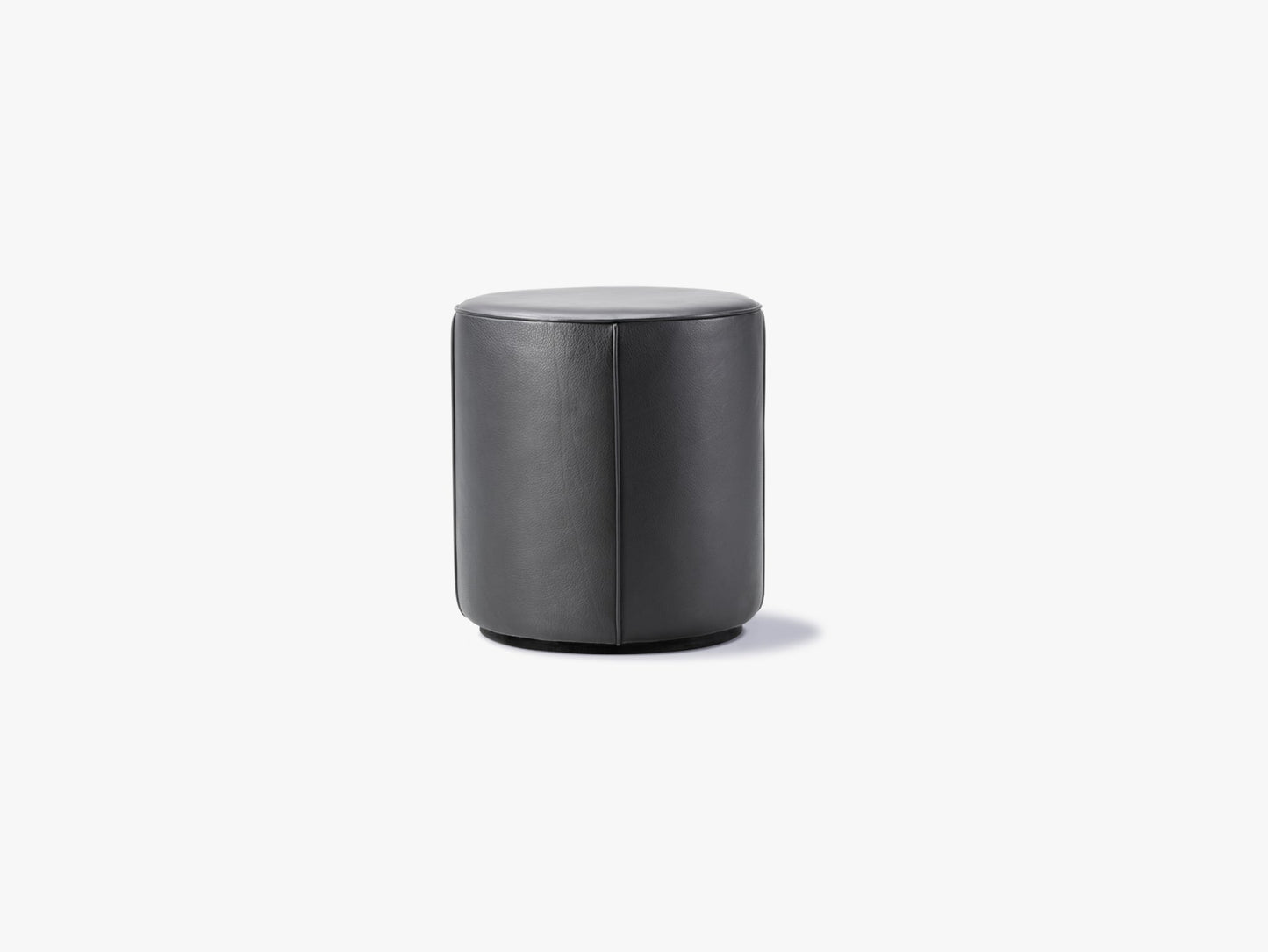 Mono Pouf Ø39, Omni Black/Leather