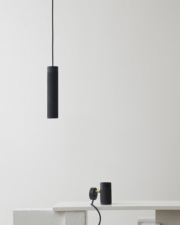 Patrone Pendant Long, Black-Browned Soild Brass