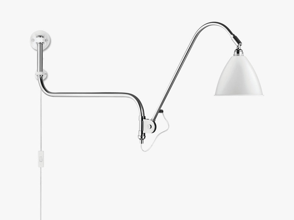 Bestlite BL10 Wall Lamp - Ø16 - Crome Base, Matt White