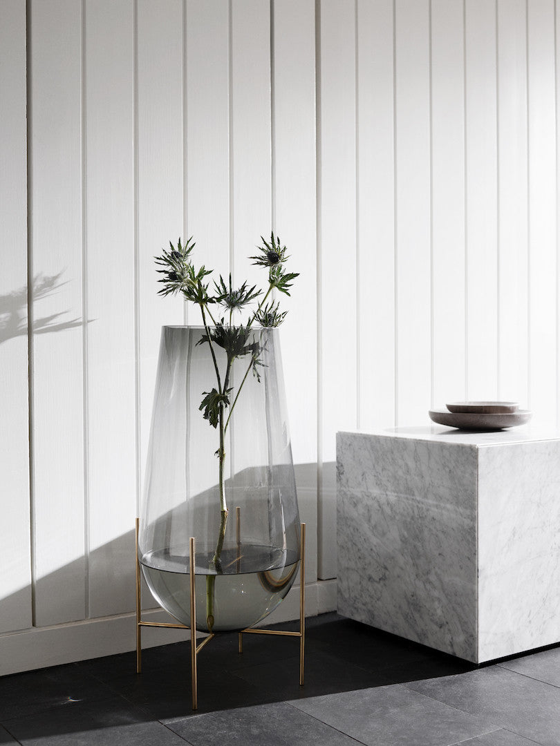 Plinth Cubic, Hvid Marmor