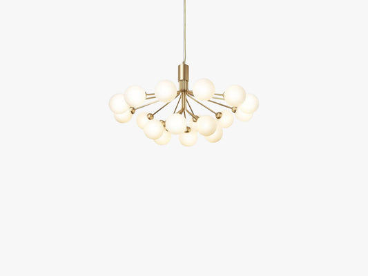 Apiales 18, Brushed brass/opal white