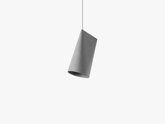 Ceramic Pendant Narrow, Light Grey