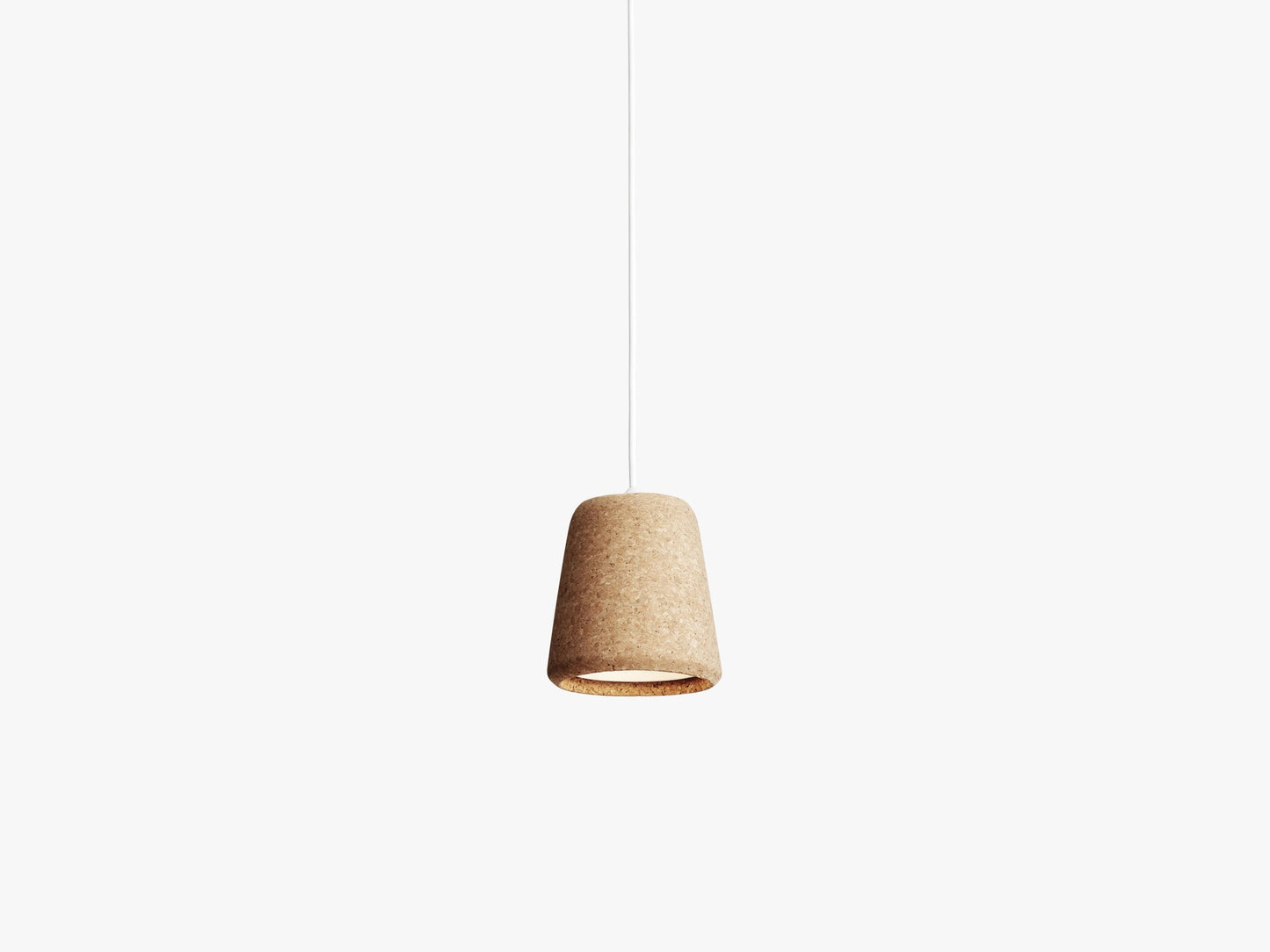 Material Pendant, Natural Cork (w white cord)