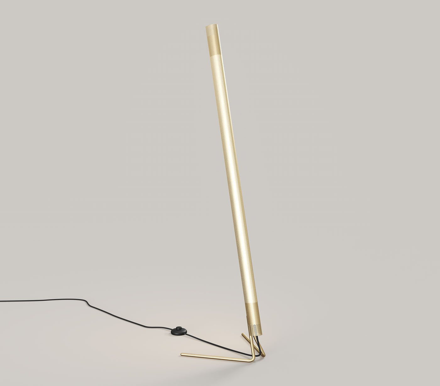 Radent Floor Lamp, Brass