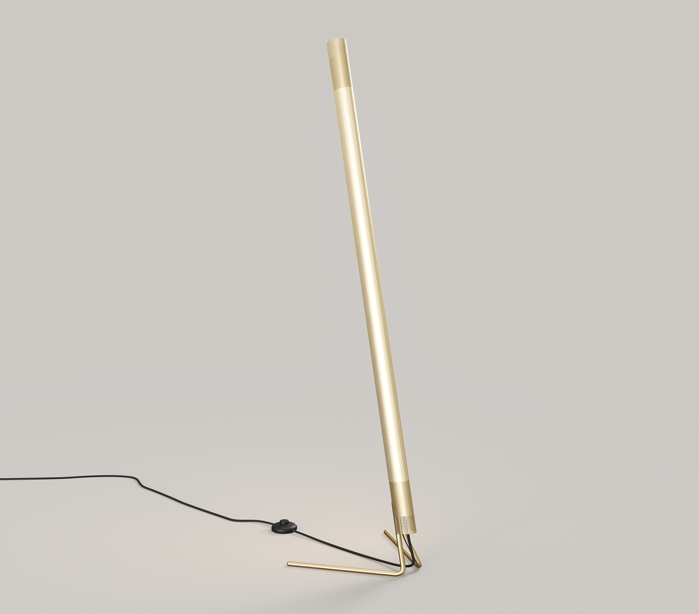 Radent Floor Lamp, Brass