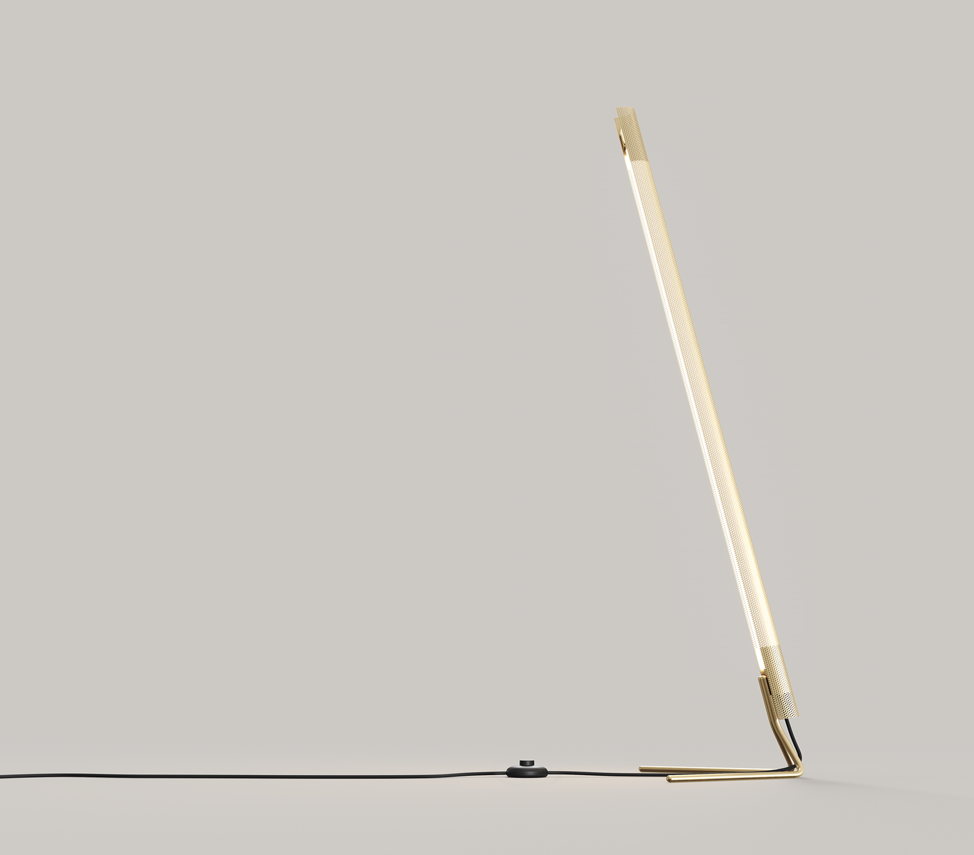 Radent Floor Lamp, Brass