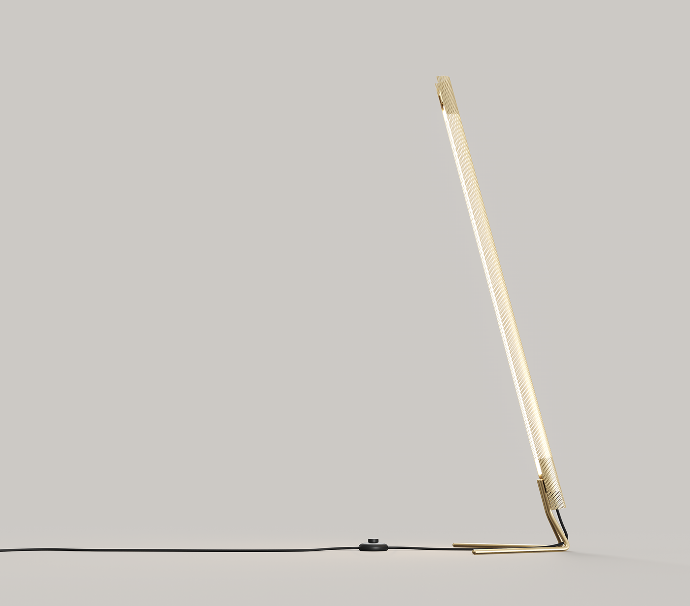 Radent Floor Lamp, Brass