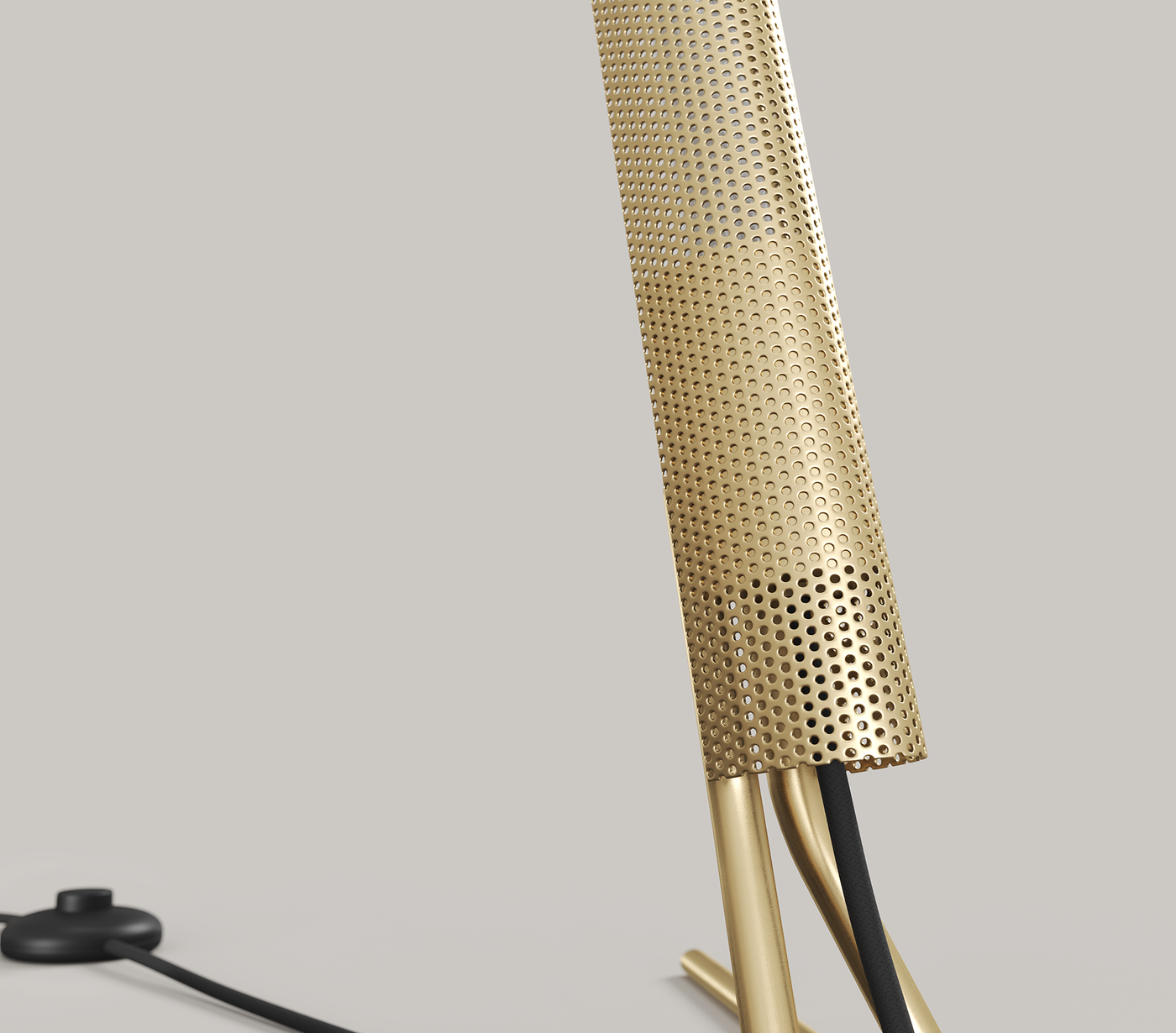 Radent Floor Lamp, Brass