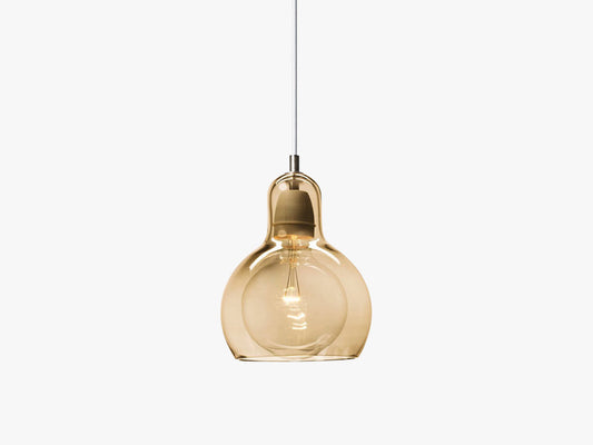 Mega Bulb Pendant - SR2, Gold w white cable