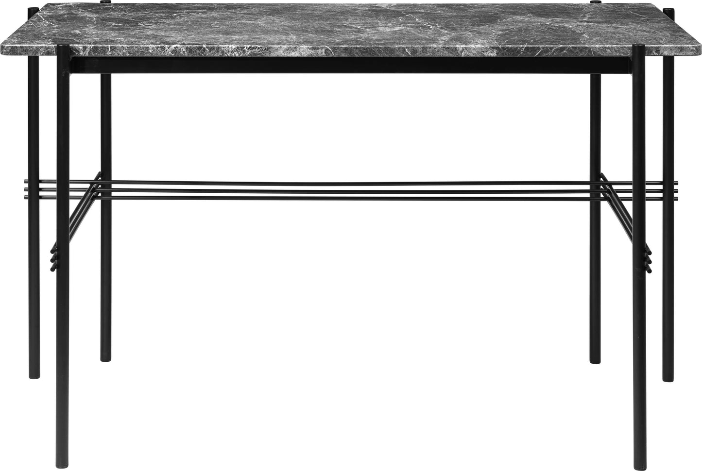 TS Desk - 120x60 Black base, Marble Grey Top