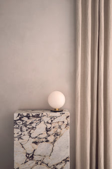 TR Bulb Table/Wall Lamp Brushed Brass, Matt Opal Bulb