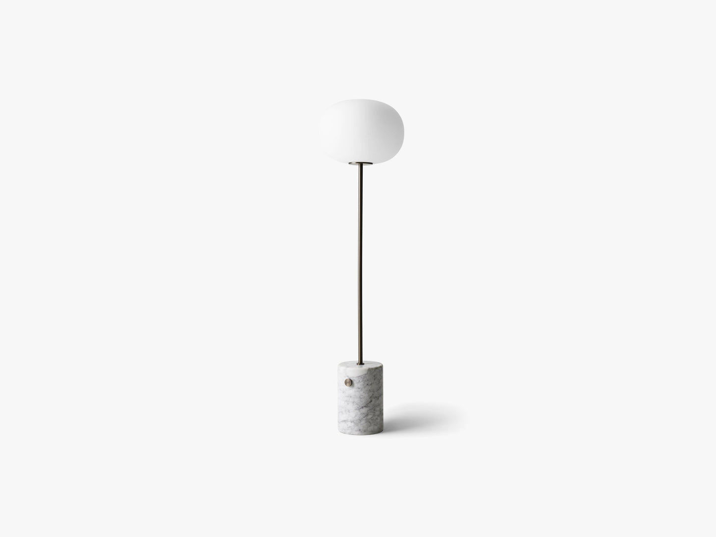 JWDA Floor Lamp, White Marble/Bronzed Brass