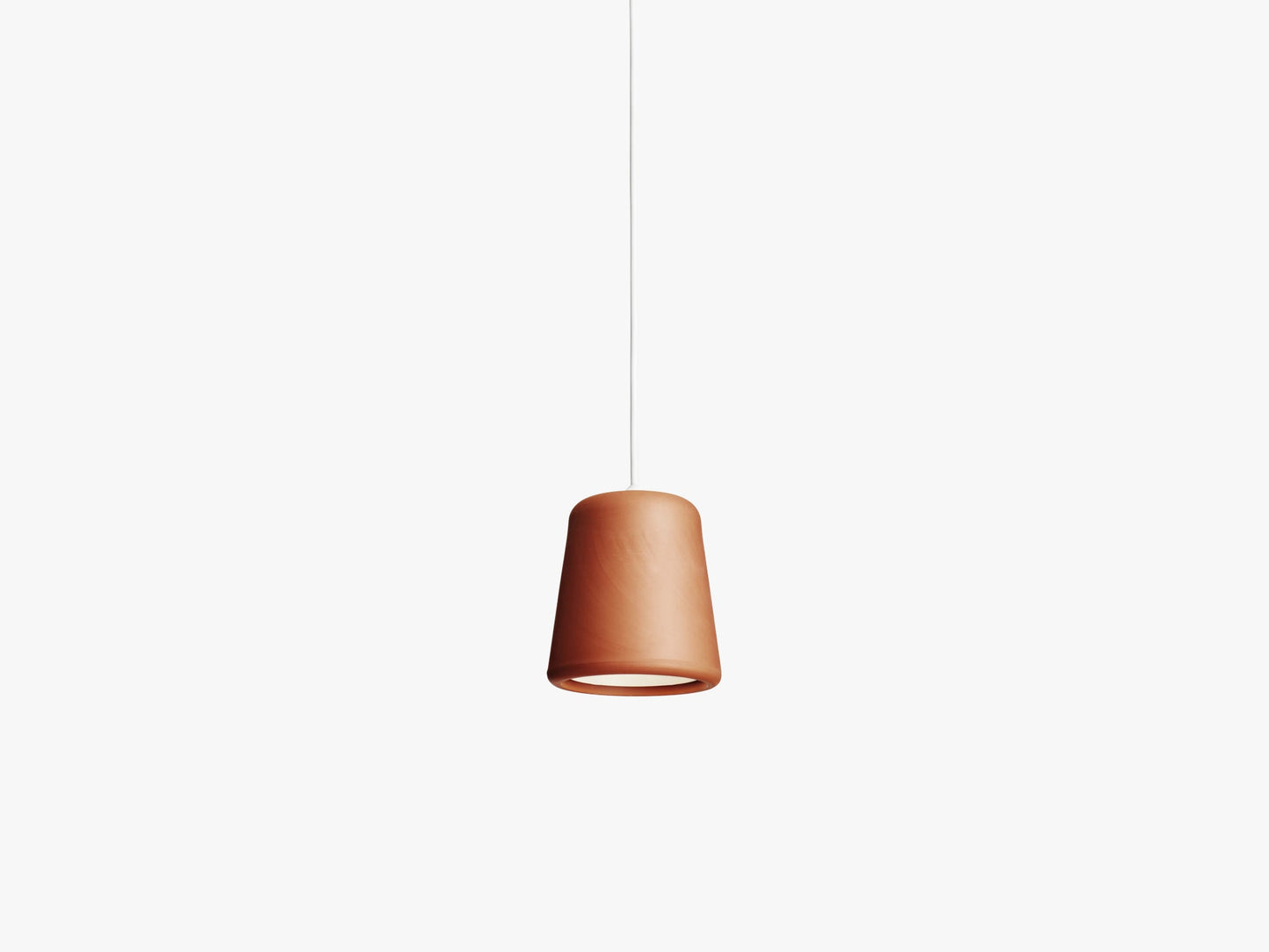 Material Pendant, Terracotta (w white cord)