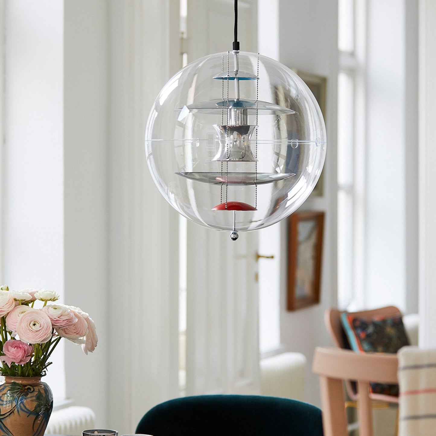 VP-Globe Pendant, Coloured Glass
