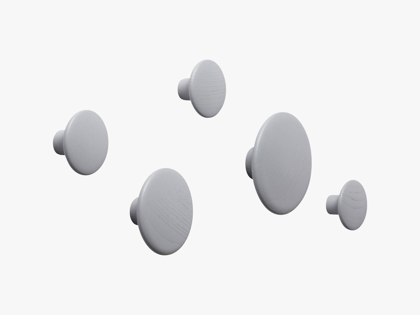 The Dots Coat Hooks / Set Of 5, Grey