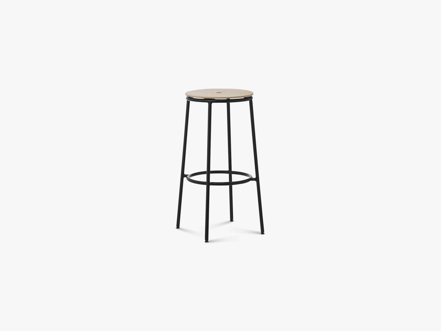 Circa Barstool 75 cm Black Steel, Oak