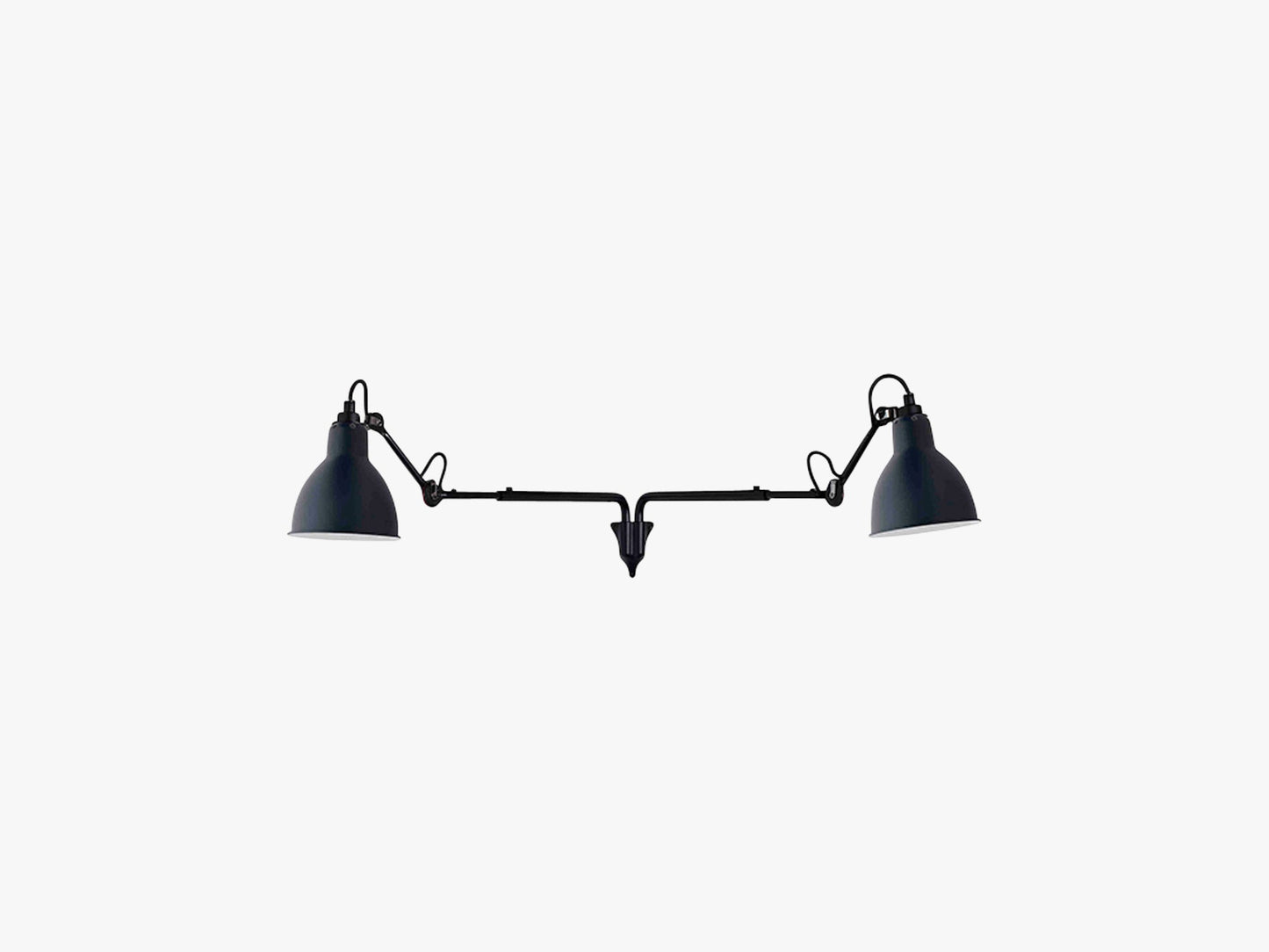 Lampe Gras N203 Double, Mat Sort/Mat Blå