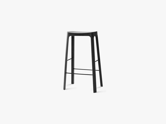 CROFTON bar stool - SH78, stained black pine wood
