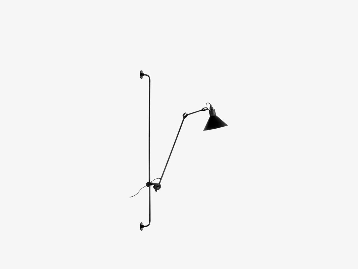 Lampe Gras N214 M Ledning, Mat Sort