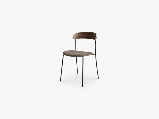 Missing Chair, Walnut - Nevotex, Barnum Dark Taupe