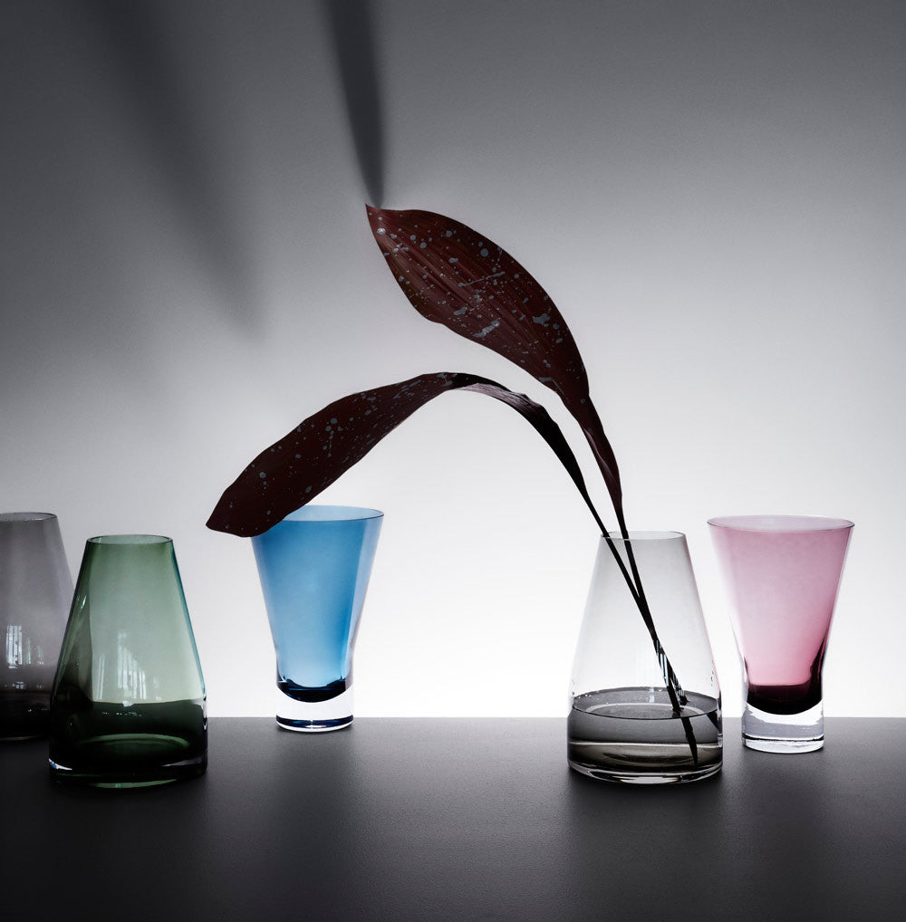 Glaslanterne - Rosa/Sort