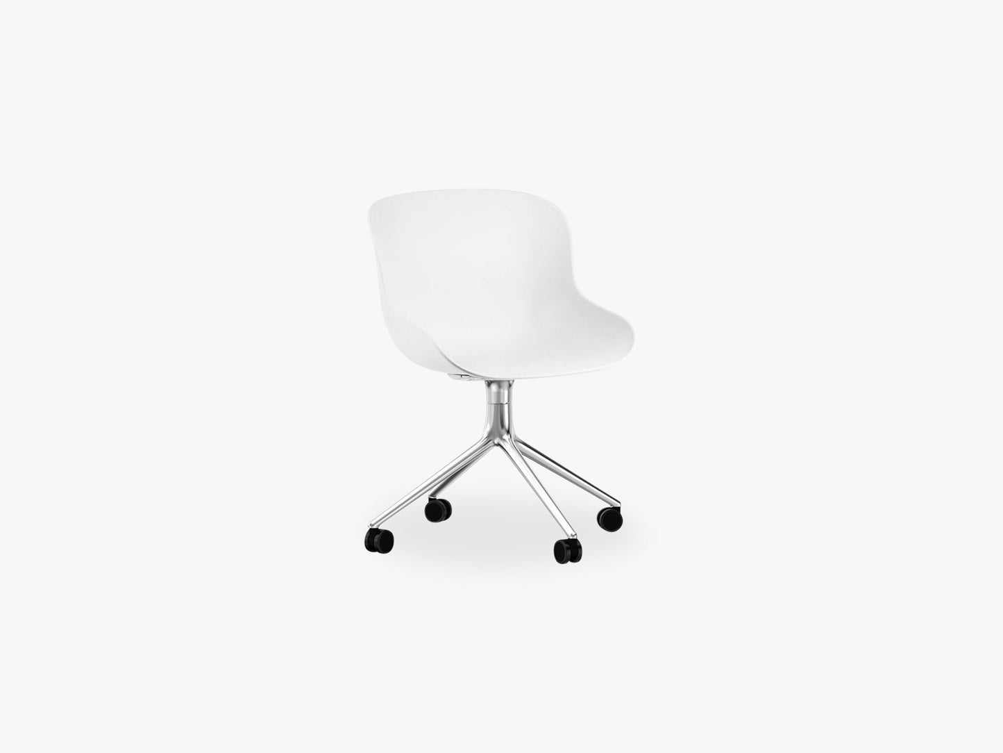 Hyg Chair Swivel 4W Alu, White