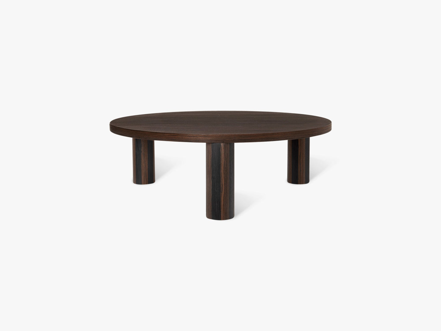 Post Coffee Table L, Smoked Oak Lines