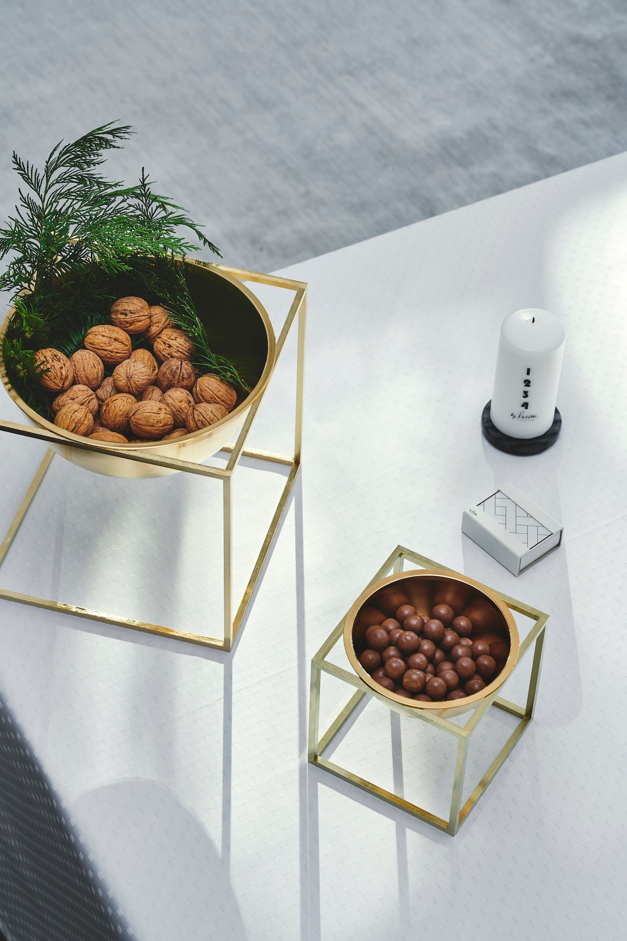 Kubus Bowl small, brass