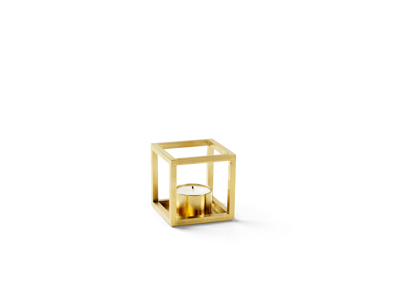 Kubus Tealight, brass