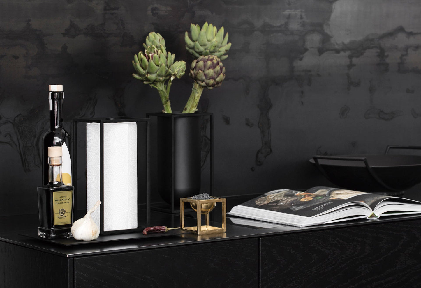 Kubus vase Lolo, black