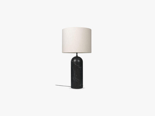 Gravity Floor Lamp - XL Low - Black Marble base, Canvas