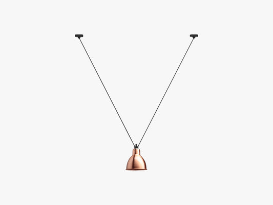 Lampe Gras N323 XL Pendel Round, Kobber/Hvid