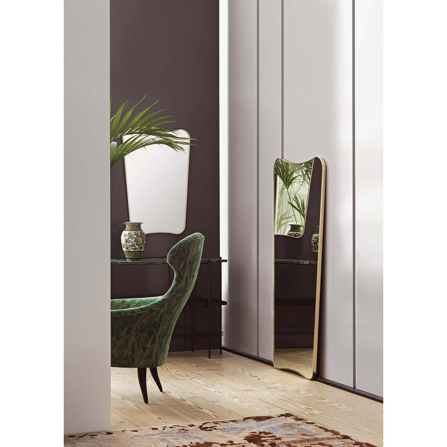 FA 33 Wall mirror, Polished Brass