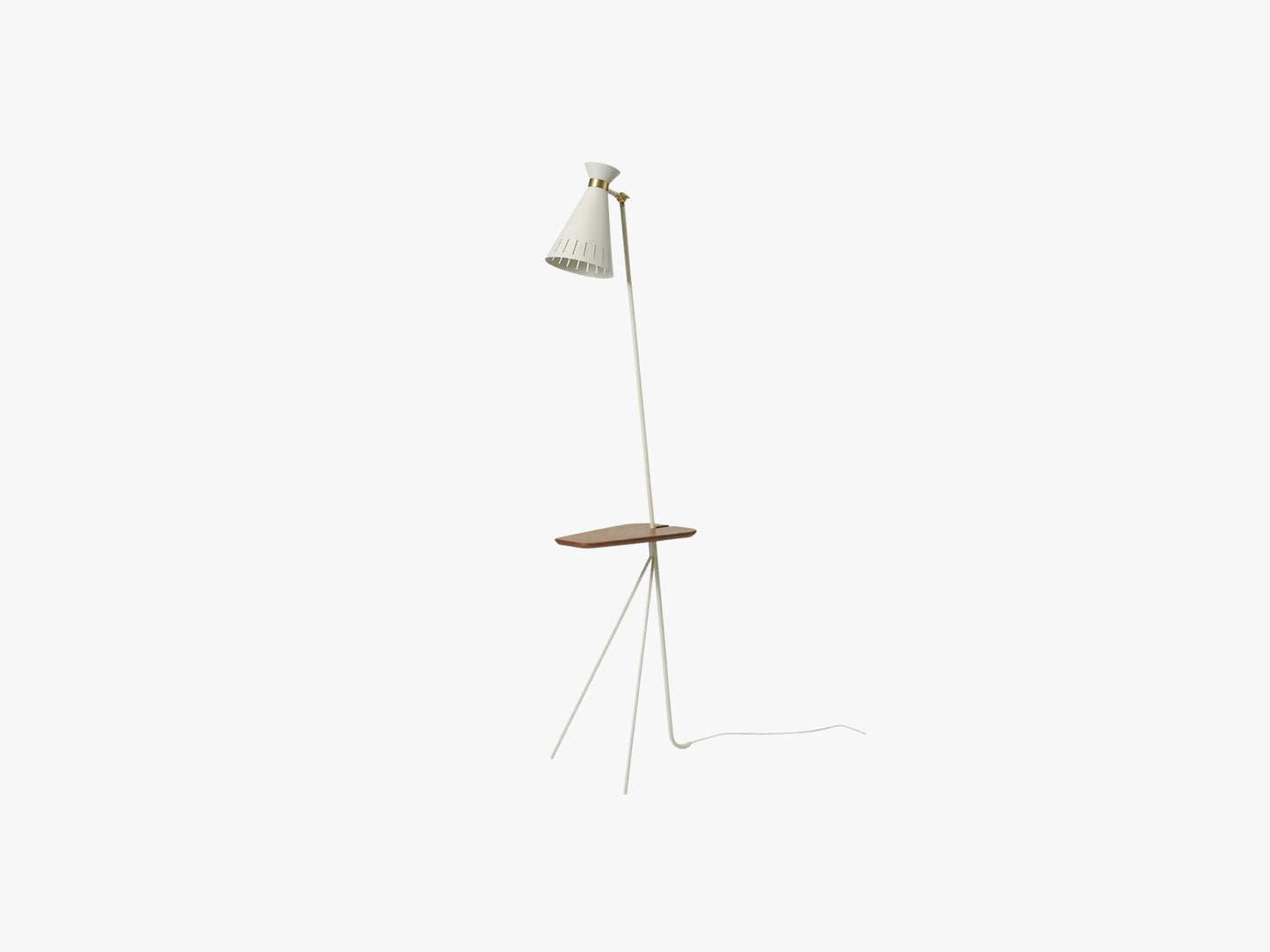 Cone floor lamp with table, Warm white