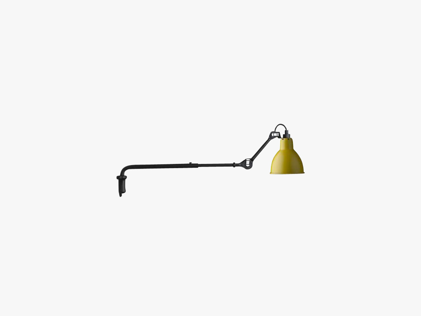 Lampe Gras N203, Mat Sort/Mat Gul